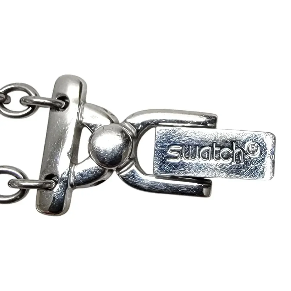 Swatch 2009 Lady Charm Bracelet Watch Swiss Quartz Multicolor Stone Dainty